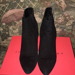 Ivanka Trump black suede booties/ankle boots